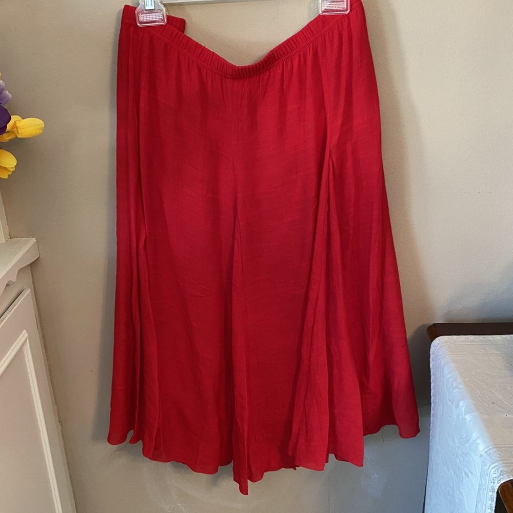 NWT Women's Red Maxi Skirt Size 3X